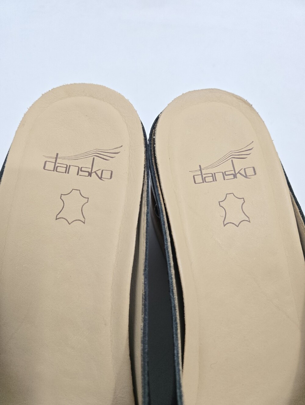 Dansko Adeline Black Leather Studded Wooden Clog Mules - Picture 9 of 14